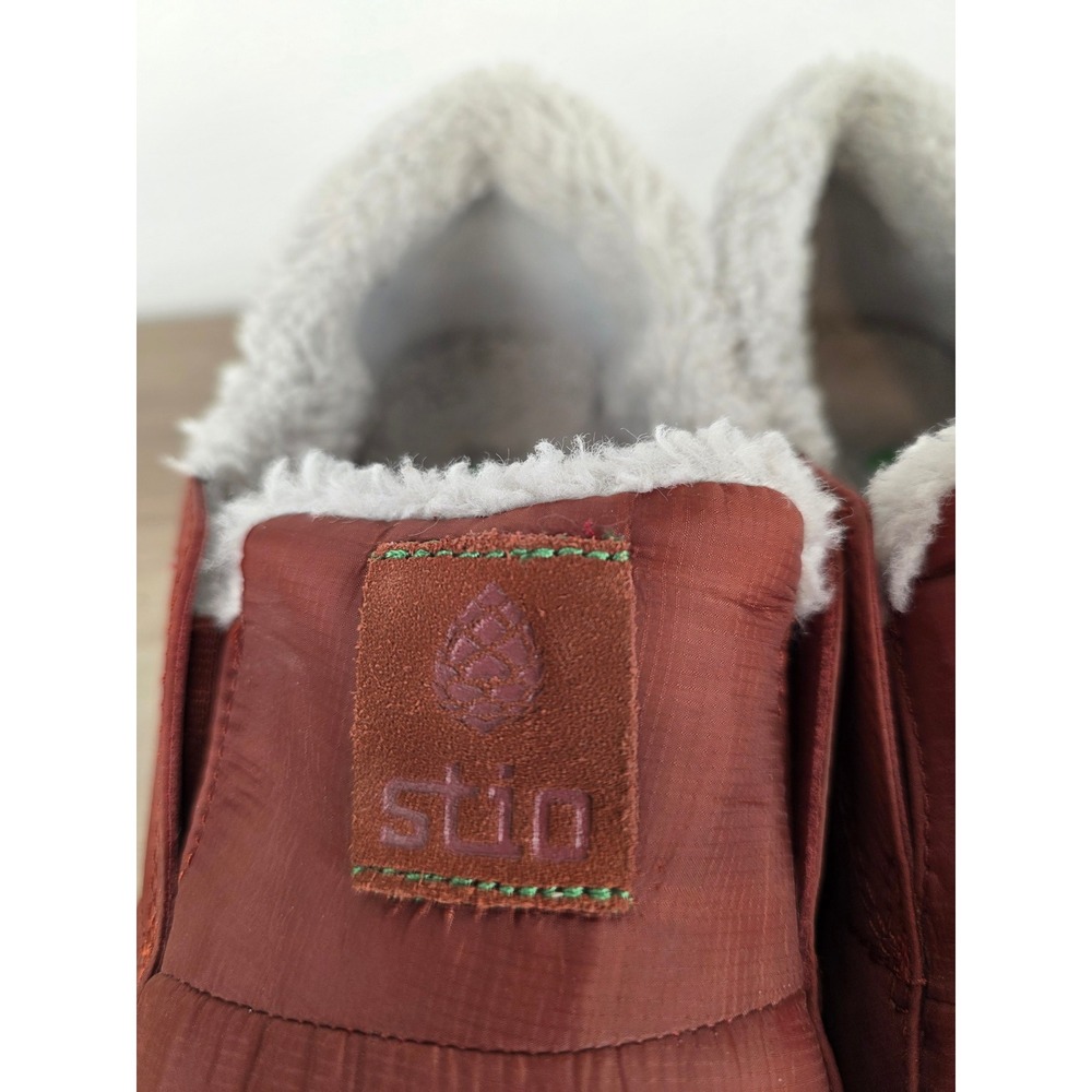 Stio Colter Mountain Slip Mens 10 Insulated Puffer Shoes Rust Red 200520-420 - Picture 6 of 9